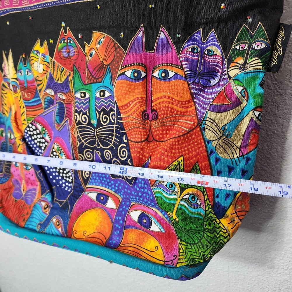 Laurel Burch Bag Cat Fantasticats Large Beach Travel Tote Big Colorful - Picture 9 of 10